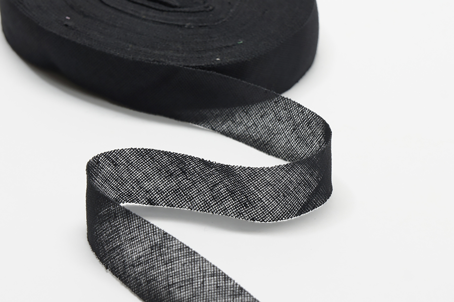 Бейка 18 мм матова, непідвернута чорний