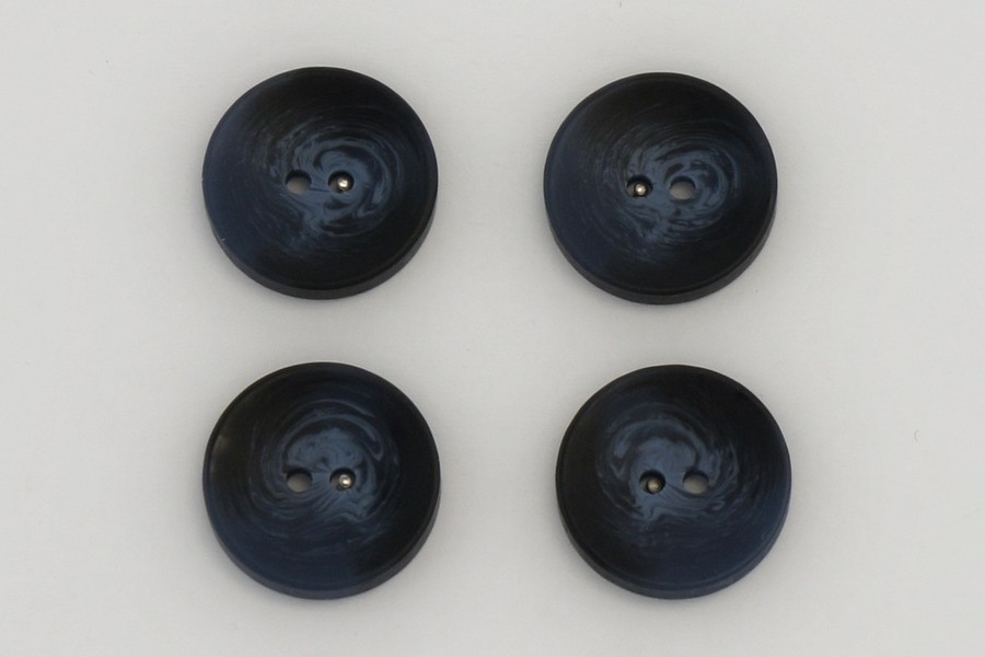 Гудзик 23 мм Mertbutton 2 отвори класичний синій темний FNL-253-36-0808