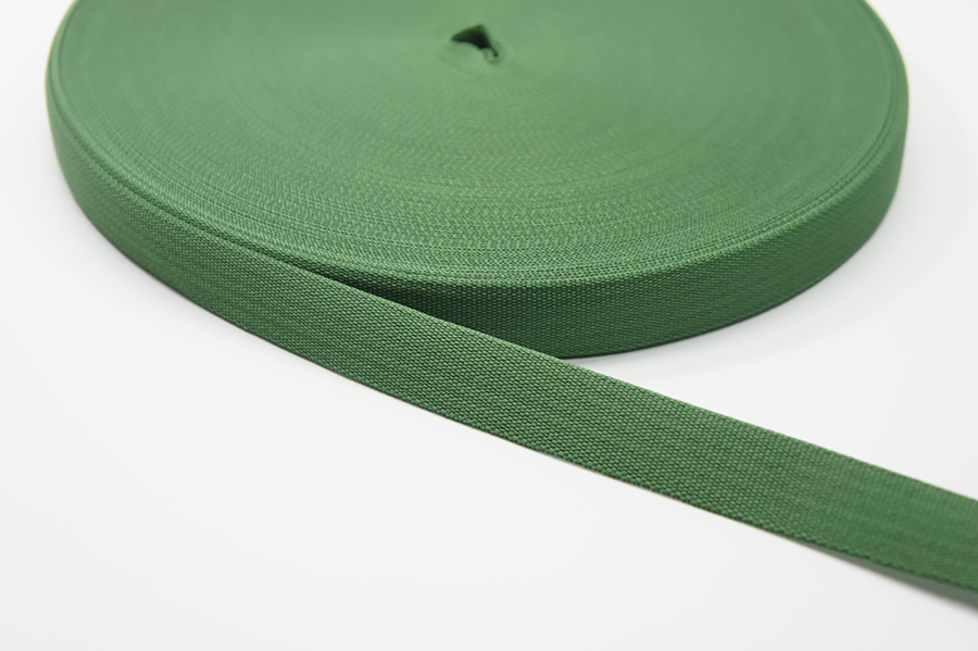 Тасьма 20 мм Лента ткана зелений