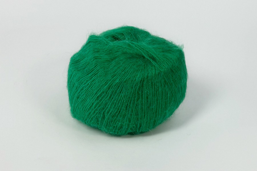 Пряжа Mohair кід мохер 75%, поліамід 25% зелений 200м(25гр)