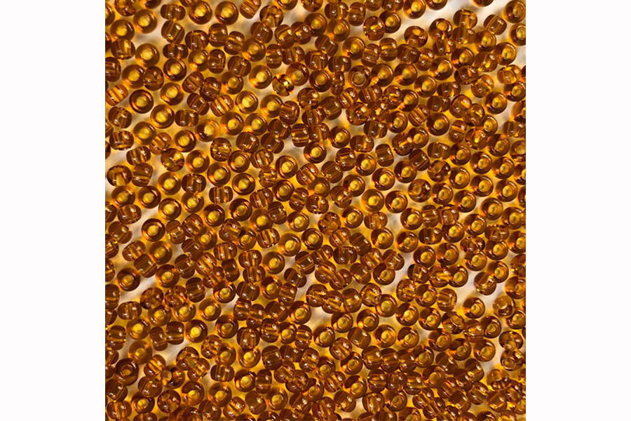 Бісер Preciosa 10070 №10 прозорий кольоровий золотистий світлий 2,3 мм