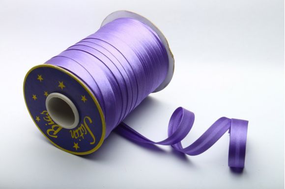 Бейка 16 мм MH сатинова (атласна), підвернута бузковий темний