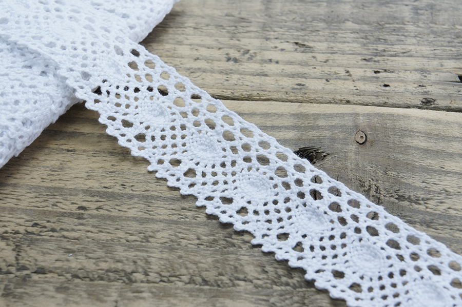 Мереживо бавовна 37 мм MH білий