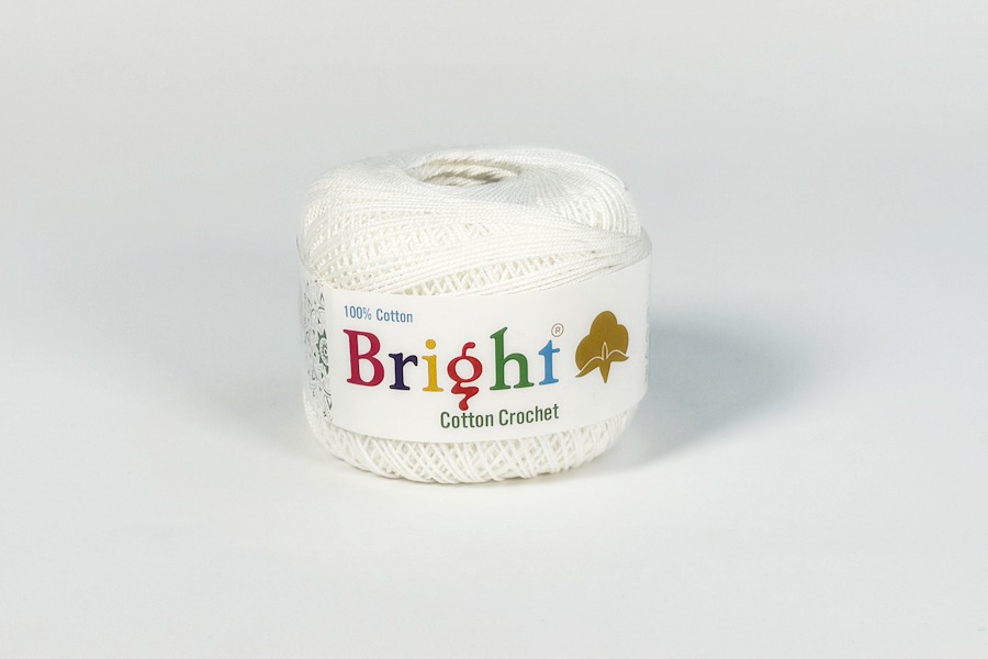 Ірис нитки Bright бавовна 100% білий 230м(50гр) Whit