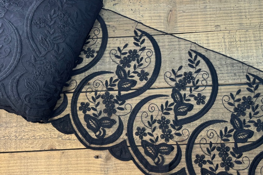 Мереживо блюмарин 330 мм SinemBro чорний