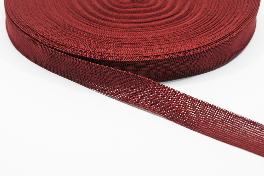 Тасьма 18 мм в'язана бордовий