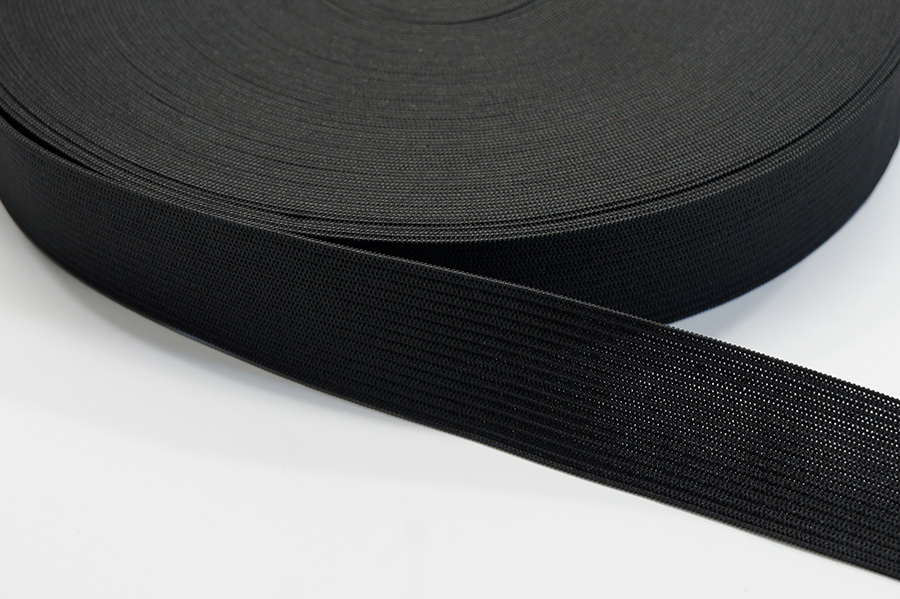 Тасьма еластична 25 мм 0141 MH в'язана чорний