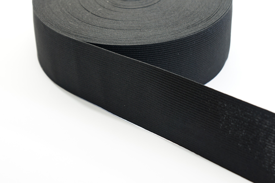 Тасьма еластична 30 мм 0141 MH в'язана чорний