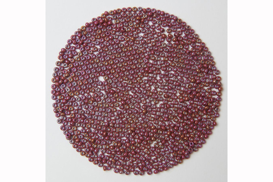 Бісер Preciosa 14600 №10 непрозорий райдуга бордовий коричневий 2,3 мм