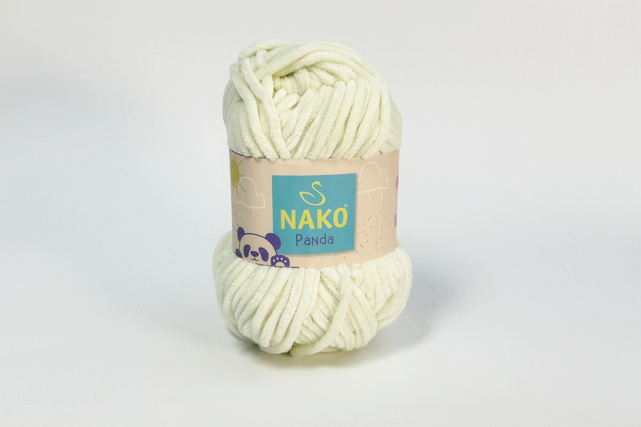 Пряжа NAKO Panda поліестер 100% салатовий блідий 120м(100гр) 03118 558601-03118