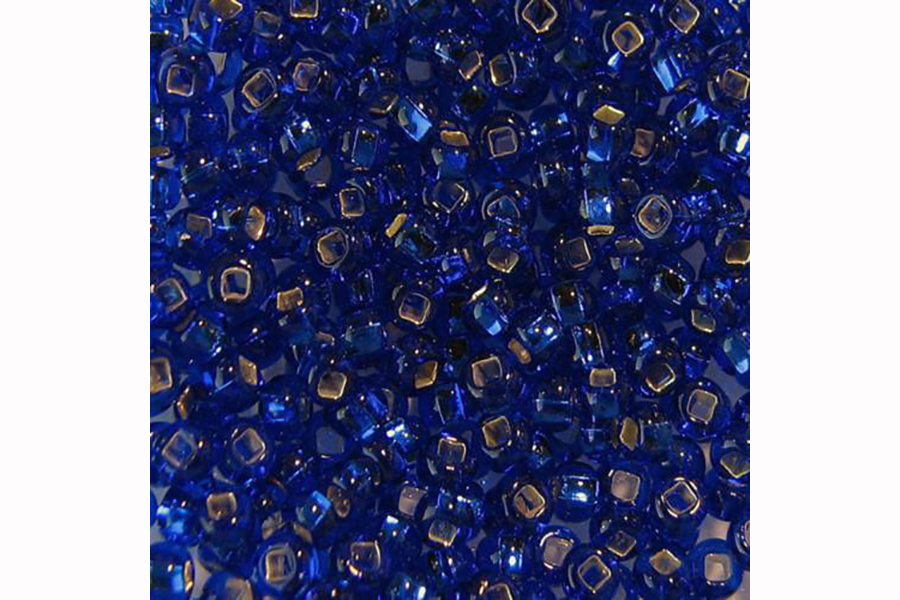 Бісер Preciosa 37080 №10 прозорий срібляста серединка фіолетовий 2,3 мм