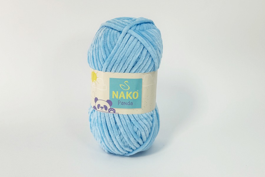 Пряжа NAKO Panda поліестер 100% блакитний світлий 120м(100гр) 03123