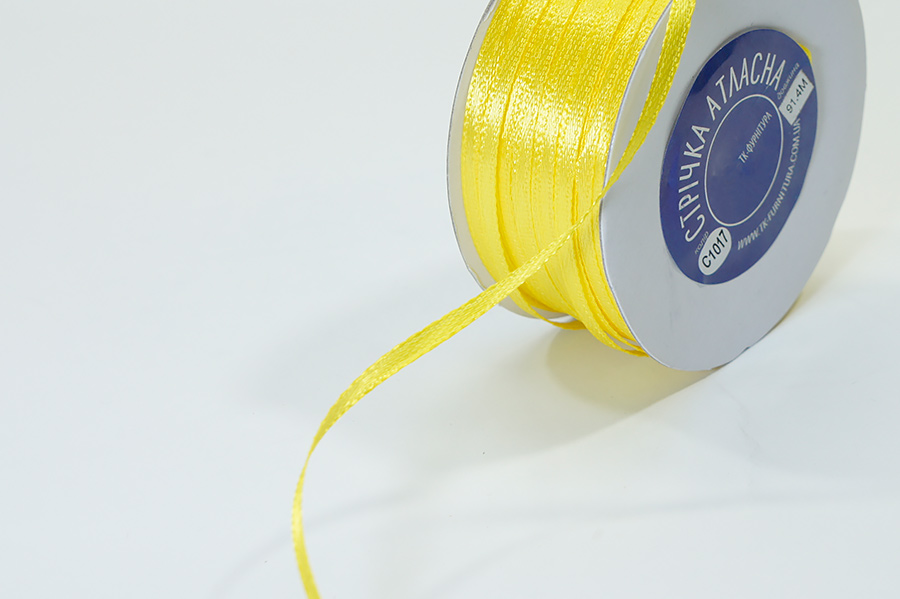 Стрічка на катушці 3 мм MH жовтий яскравий