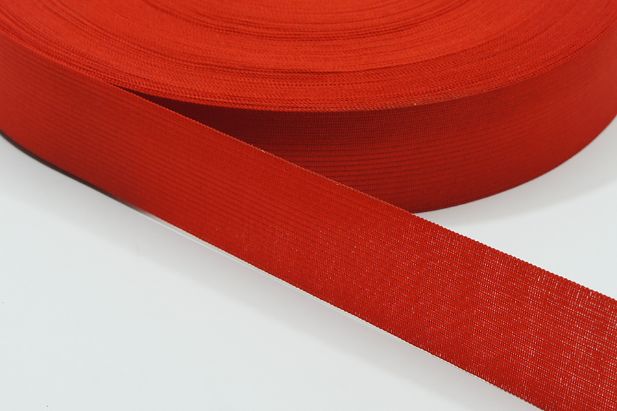 Тасьма 32 мм в'язана червоний