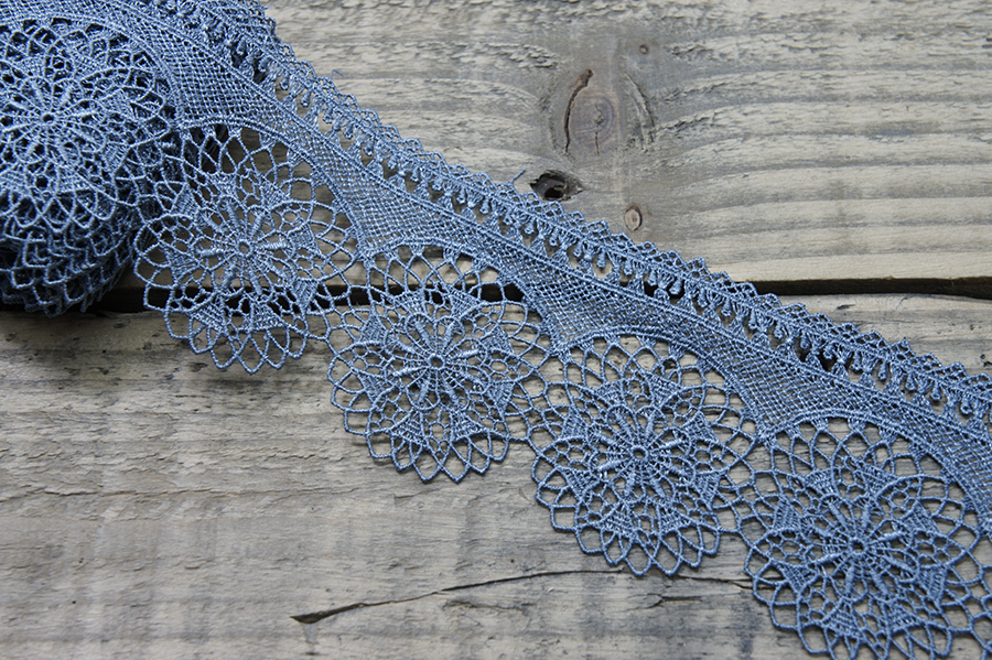 Мереживо гіпюр 80 мм Mertbutton сірий