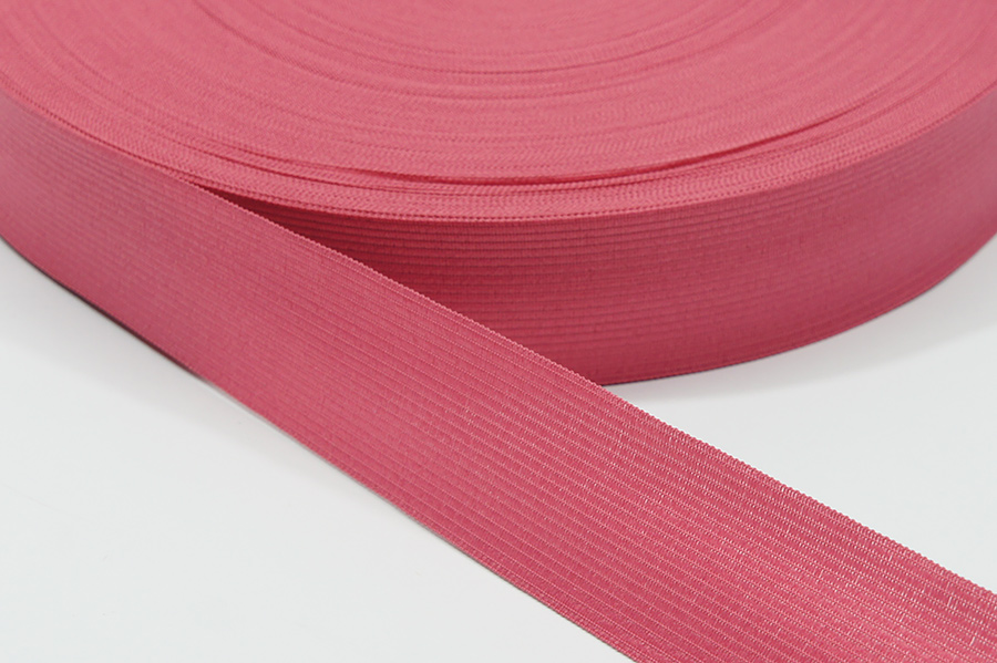 Тасьма 32 мм Лента в'язана рожевий темний 7-671-329164