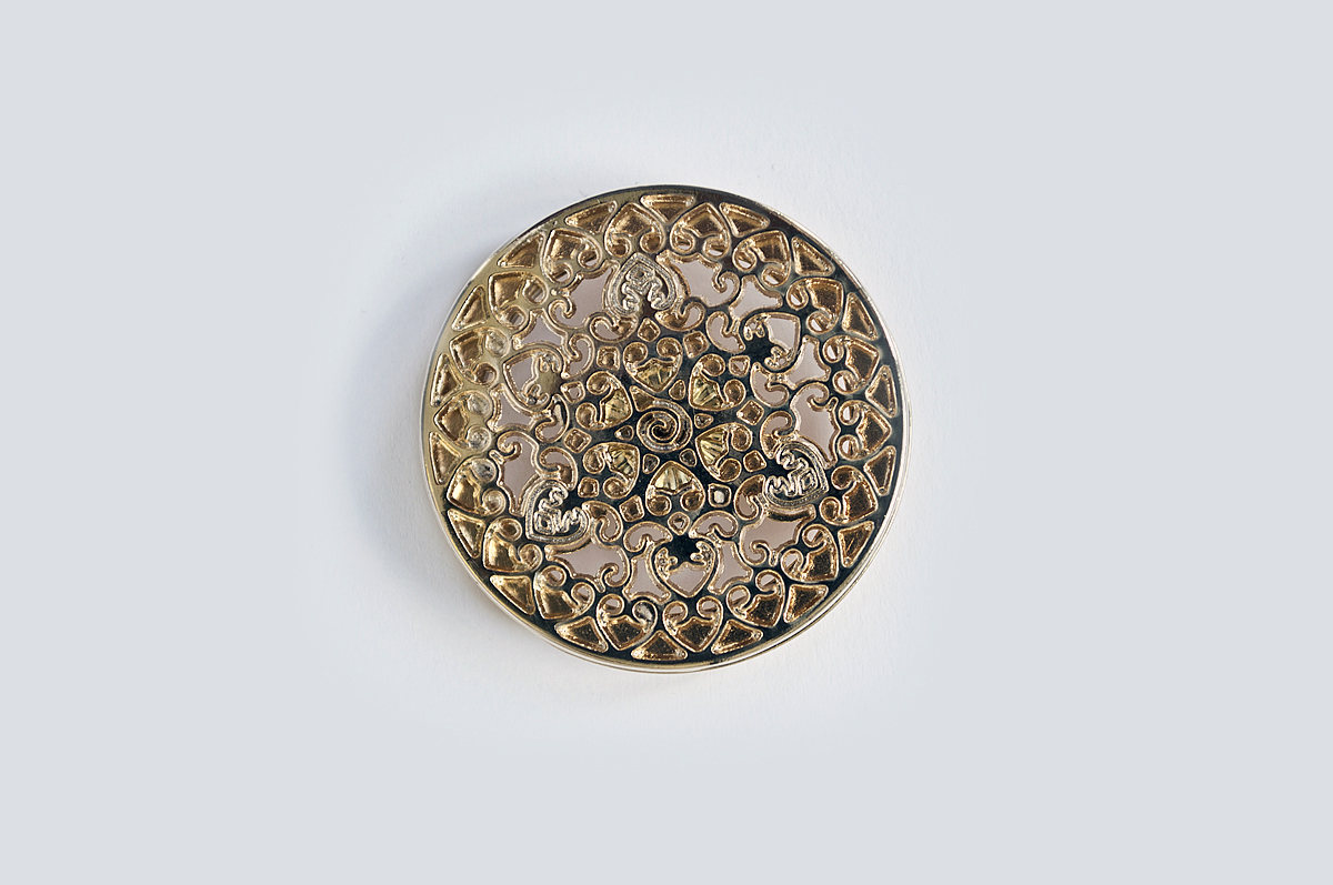 Кнопка 34 мм Mertbutton декоративна золото