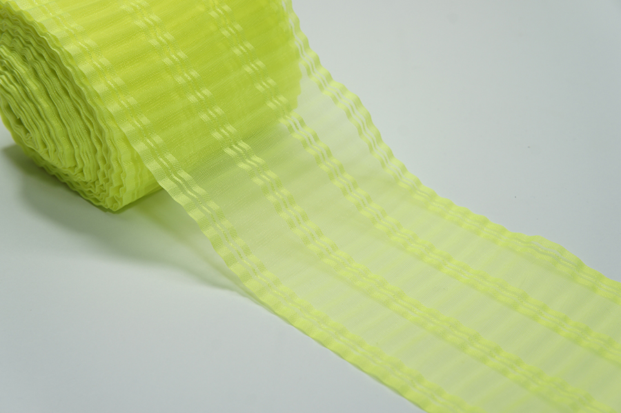 Стрічка капронова 80 мм Лента салатовий кислотний