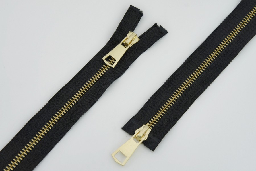 Блискавка MH Тип 5, 2 замка чорний 80 см 5MTO-080-580-gold