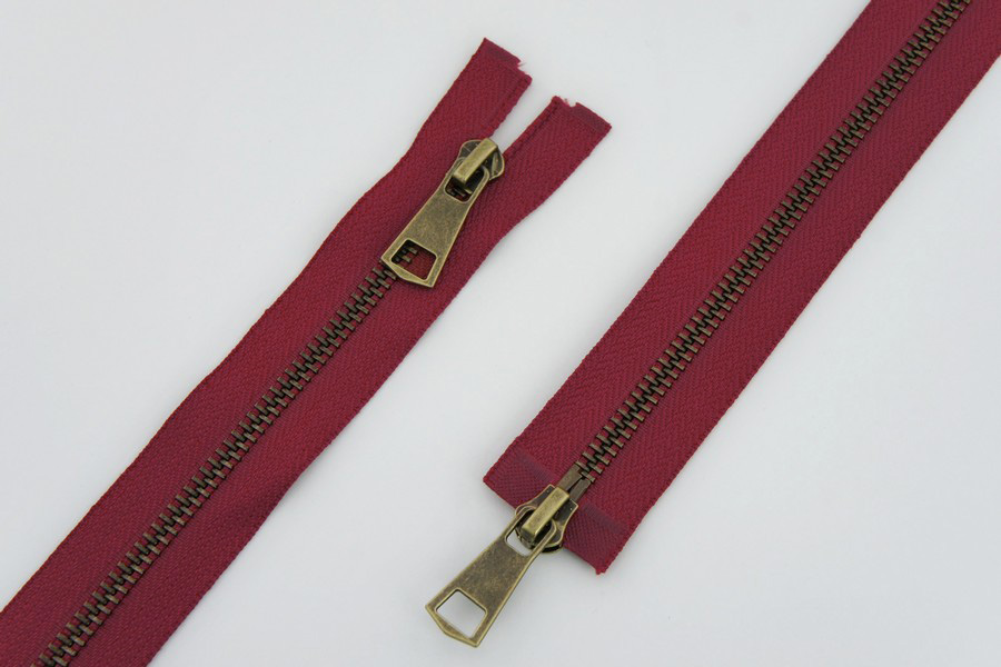 Блискавка MH Тип 5, 2 замка червоний яскравий 90 см 5MTO-90-519-bronz