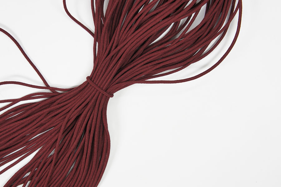 Шнур еластичний 2 мм Лента вишневий темний