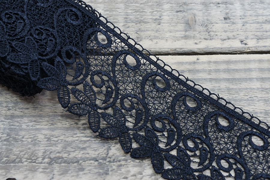 Мереживо гіпюр 70 мм SinemBro чорний 4G4147-70-000