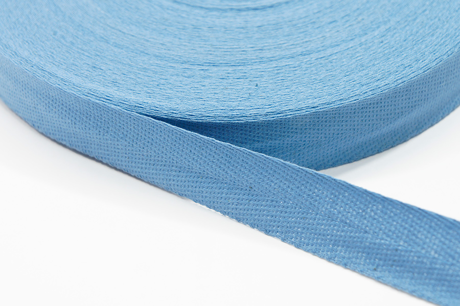 Стрічка кіперна 35 мм Лента блакитний яскравий