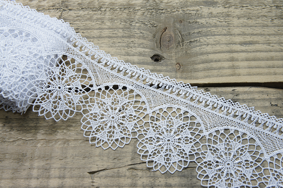 Мереживо гіпюр 80 мм Mertbutton білий