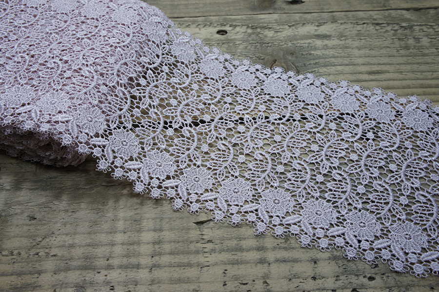 Мереживо гіпюр 145 мм SinemBro рожевий