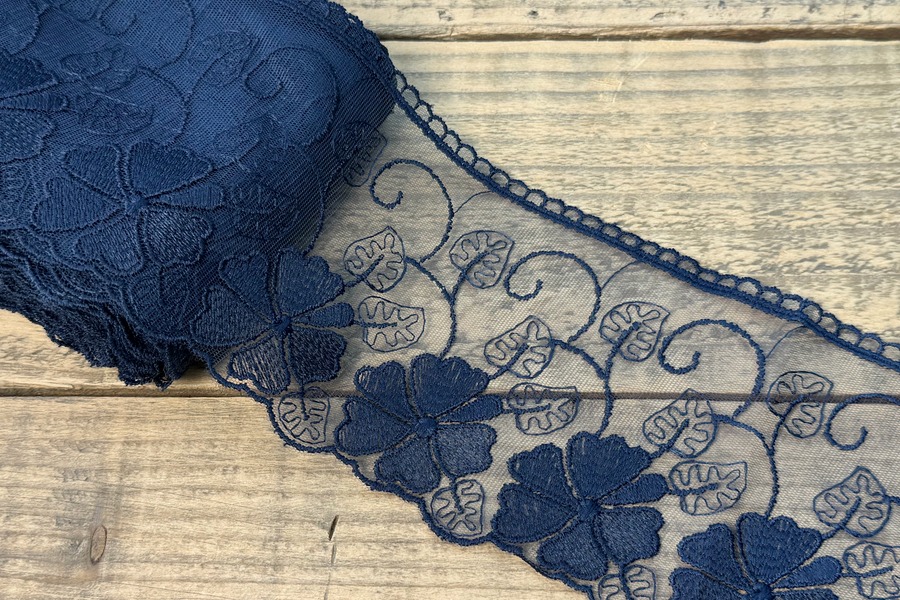 Мереживо блюмарин 110 мм SinemBro синій темний