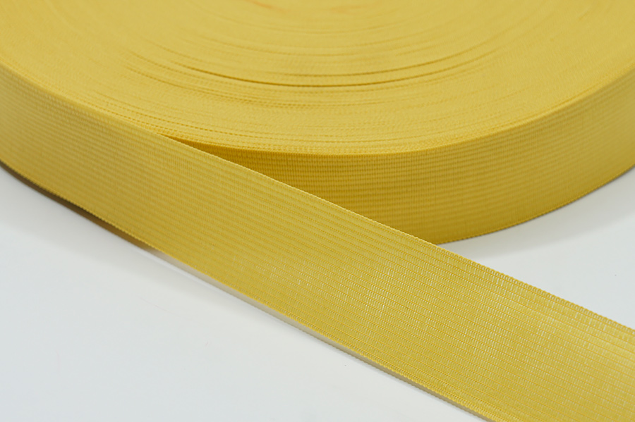 Тасьма 32 мм Лента в'язана жовтий оранжевий