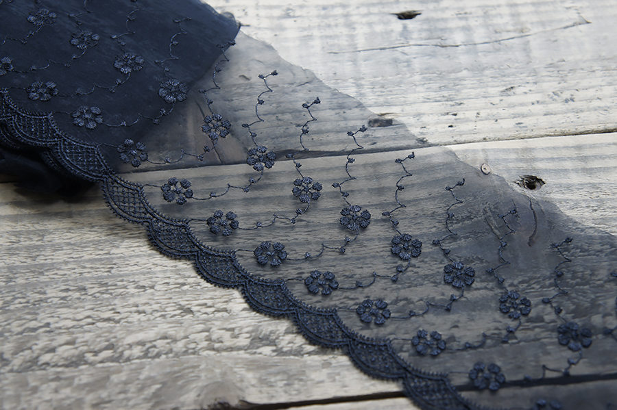 Мереживо органза 120 мм MH чорний