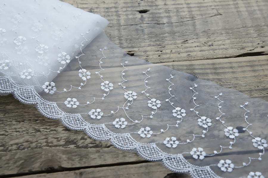 Мереживо органза 120 мм MH білий