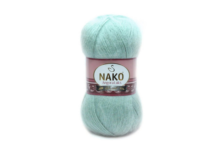  Пряжа "Angora Luks" 100гр / 550м  |7: м`ятн.світл. 10023|