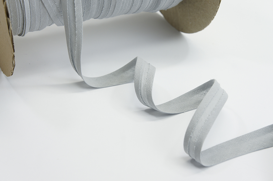 Бейка 16 мм матова, підвернута сірий блакитний