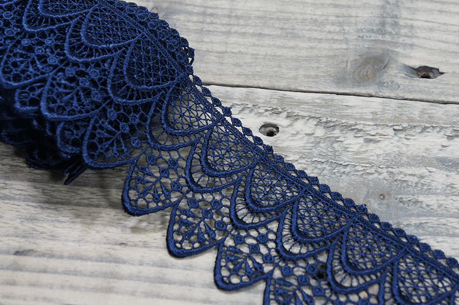 Мереживо гіпюр 70 мм SinemBro синій темний 4G4153-70-0875