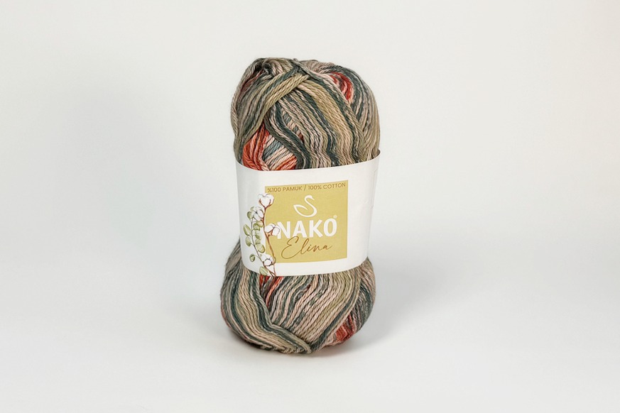 Пряжа Elina бавовна 100% різнокольоровий 165м(100гр) 559499-32786