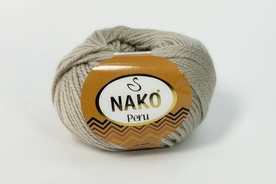 Пряжа NAKO Peru вовна 25%, альпака 25%, акрил 50% бежевий 130м(100гр) 01529