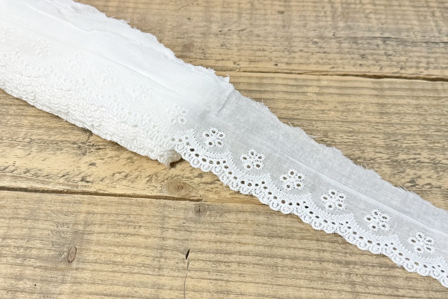 Прошва бавовна 55 мм MH прошва білий 6323-0605-white