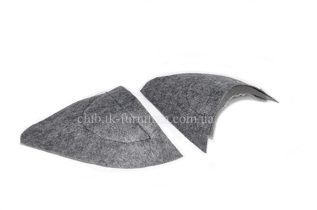 Підплечник 10 мм втачний з виступом не обшитий чорний