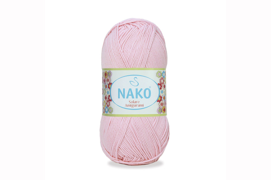 Пряжа NAKO Solare amigurumi бавовна 100% рожевий бузковий світлий 270м(100гр) 04857