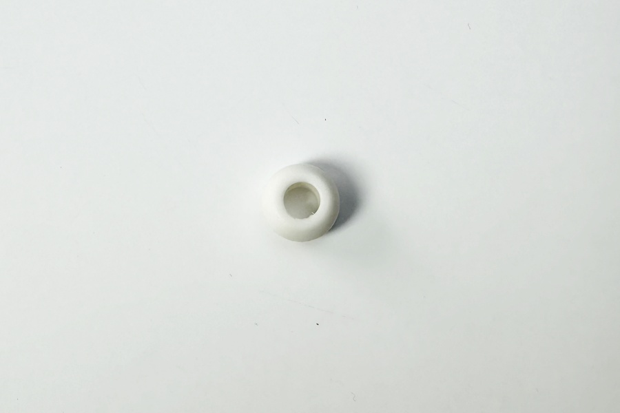 Намистина-фіксатор для шнура 9х9 мм нейлон MH одинарний білий