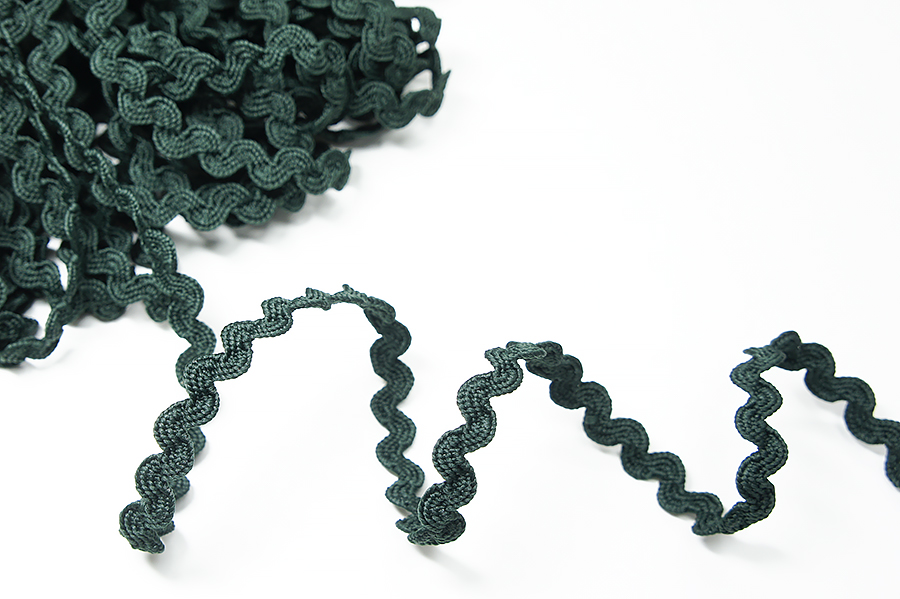 Тасьма в'юнок (хвилька) 9 мм Лента зелений темний 1-51-839075