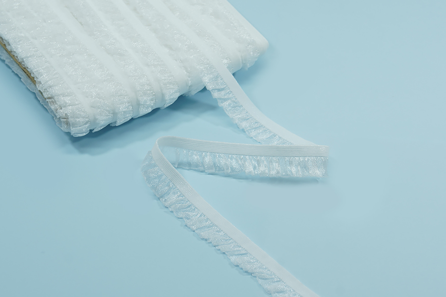 Тасьма еластична 20 мм декоративна білий