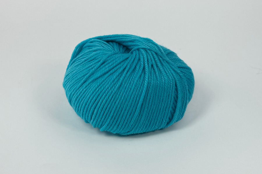 Пряжа Кашемірова вовна 93%, поліамід 7% бірюзовий світлий 90м(50гр)