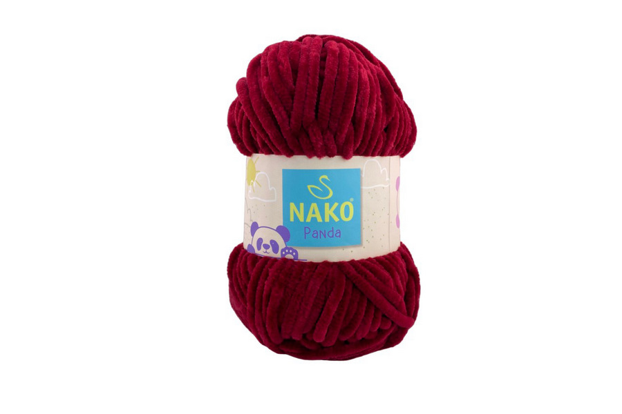 Пряжа NAKO Panda поліестер 100% малиновий 120м(100гр) 03089