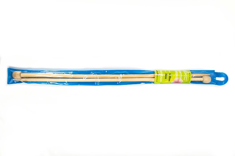 Спиці №6.0 SKC прямі бамбук 6.0мм / 35см