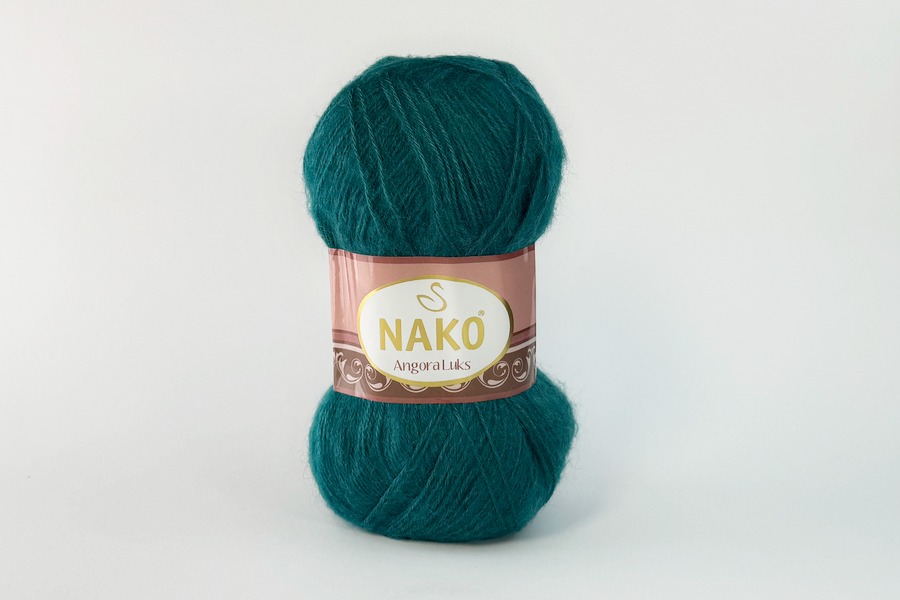  Пряжа "Angora Luks" 100гр / 550м  |7: зелен.темн. 10171|