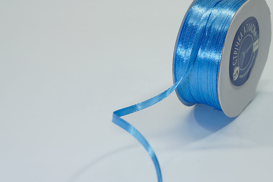Стрічка на катушці 3 мм MH блакитний яскравий