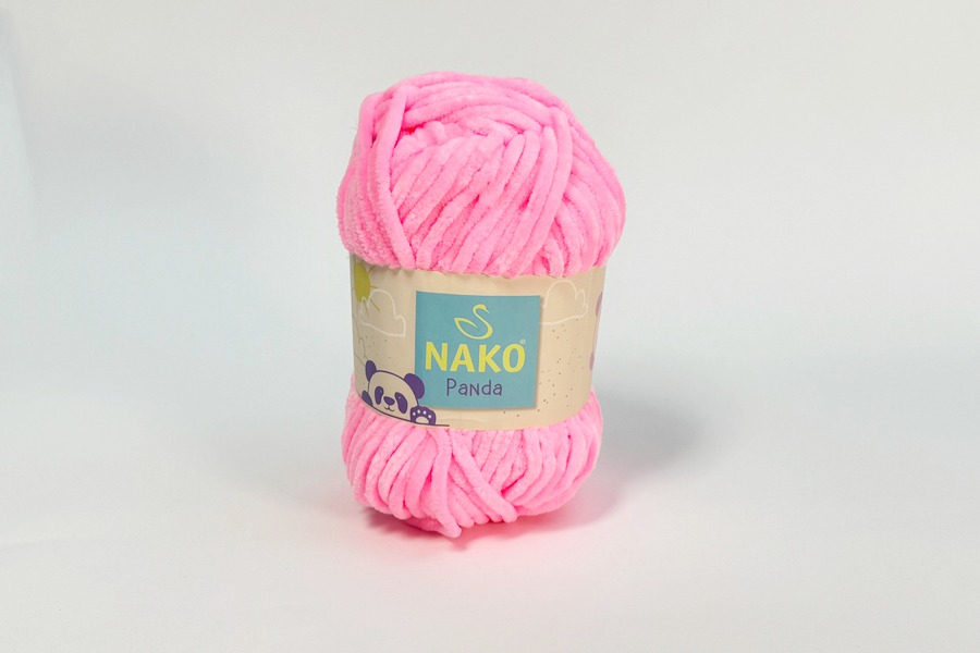 Пряжа NAKO Panda поліестер 100% рожевий яскравий 120м(100гр) 03107